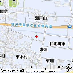 愛知県田原市和地町（岩畑）周辺の地図