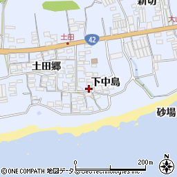 愛知県田原市和地町下中島86周辺の地図