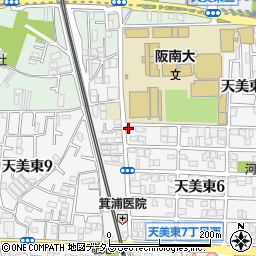 松原天美東郵便局 ＡＴＭ周辺の地図