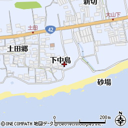 愛知県田原市和地町下中島58周辺の地図