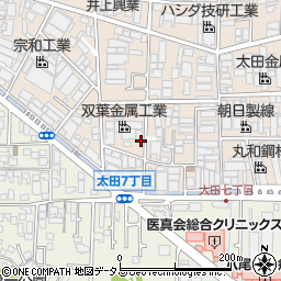 大阪府八尾市太田新町7丁目261周辺の地図