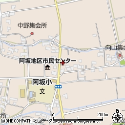 阿坂郵便局周辺の地図