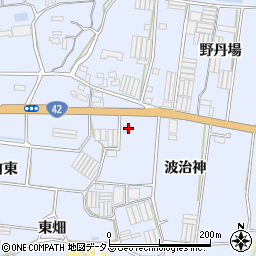 愛知県田原市和地町波治神周辺の地図