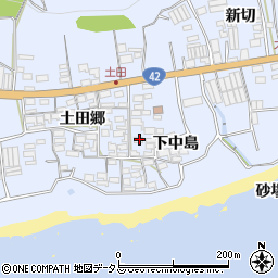 愛知県田原市和地町下中島85周辺の地図