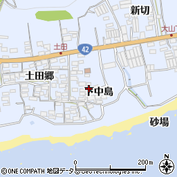 愛知県田原市和地町下中島53周辺の地図