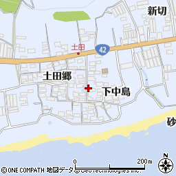 愛知県田原市和地町下中島89周辺の地図