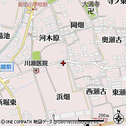 愛知県田原市堀切町（浜畑）周辺の地図