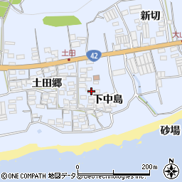 愛知県田原市和地町下中島87周辺の地図