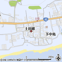 愛知県田原市和地町土田郷周辺の地図