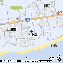 愛知県田原市和地町下中島56周辺の地図