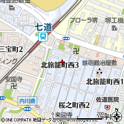 メルヴェーユ堺七道周辺の地図