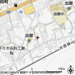 岡山県井原市上出部町127周辺の地図