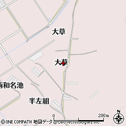 愛知県田原市堀切町（大草）周辺の地図
