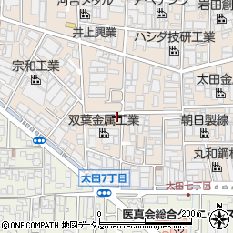 大阪府八尾市太田新町7丁目245周辺の地図