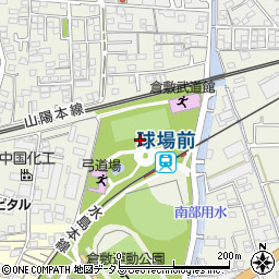 クリーンピア倉敷運動公園前周辺の地図