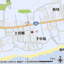 愛知県田原市和地町下中島90周辺の地図