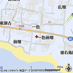 愛知県田原市和地町一色前畑周辺の地図
