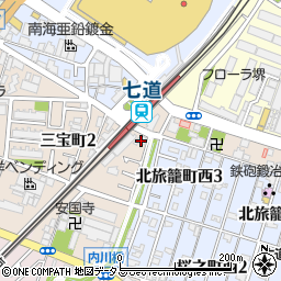イング七道校周辺の地図