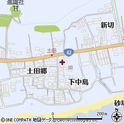 愛知県田原市和地町下中島93周辺の地図