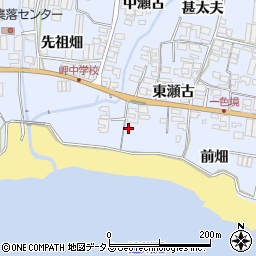 愛知県田原市小塩津町東瀬古52周辺の地図