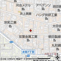 大阪府八尾市太田新町7丁目206周辺の地図