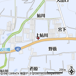 愛知県田原市和地町上鮎川周辺の地図
