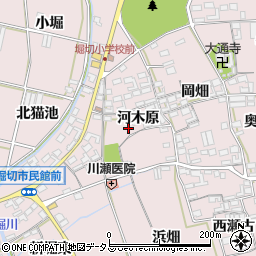 愛知県田原市堀切町河木原周辺の地図