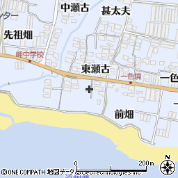 愛知県田原市小塩津町東瀬古21周辺の地図