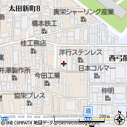 大阪府八尾市太田新町9丁目16周辺の地図