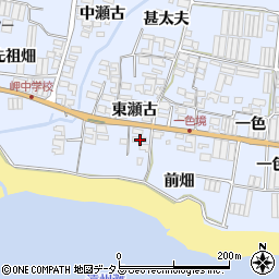 愛知県田原市小塩津町東瀬古15周辺の地図