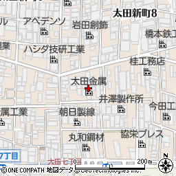 太田金属八尾工場周辺の地図