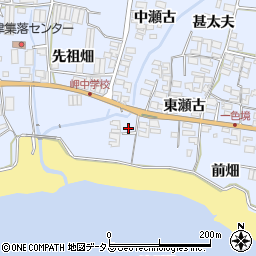 愛知県田原市小塩津町東瀬古58周辺の地図