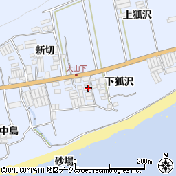 愛知県田原市和地町下狐沢周辺の地図