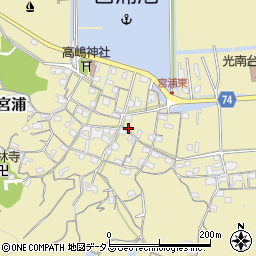 岡山県岡山市南区宮浦周辺の地図
