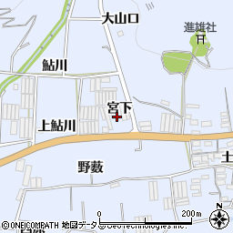 愛知県田原市和地町宮下周辺の地図
