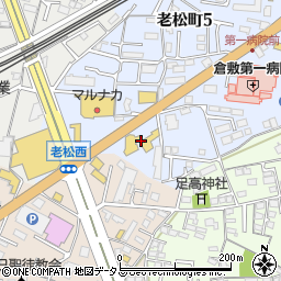 岡山マツダ倉敷老松店周辺の地図
