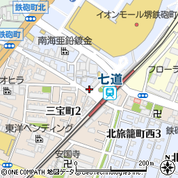 大阪府堺市堺区鉄砲町12周辺の地図