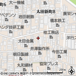 大阪府八尾市太田新町9丁目160周辺の地図