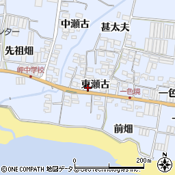 愛知県田原市小塩津町東瀬古25周辺の地図