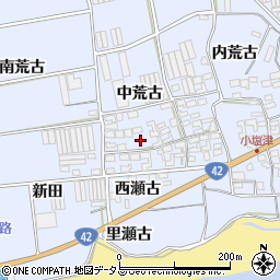 愛知県田原市小塩津町中荒古周辺の地図