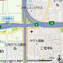 大阪トナミ運輸株式会社　三宅流通センター周辺の地図