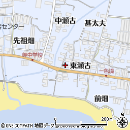 愛知県田原市小塩津町東瀬古40周辺の地図