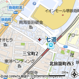大阪府堺市堺区鉄砲町15周辺の地図