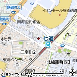 大阪府堺市堺区鉄砲町16周辺の地図