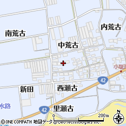 愛知県田原市小塩津町中荒古37周辺の地図