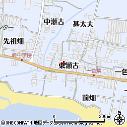 愛知県田原市小塩津町東瀬古周辺の地図