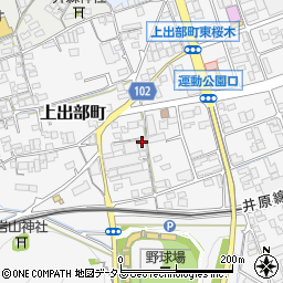 岡山県井原市上出部町1132周辺の地図