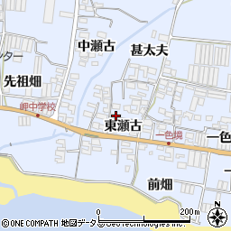 愛知県田原市小塩津町東瀬古28周辺の地図