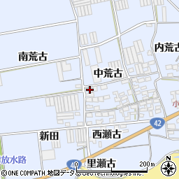 愛知県田原市小塩津町中荒古27周辺の地図