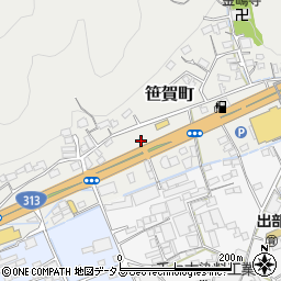 岡山県井原市笹賀町457周辺の地図